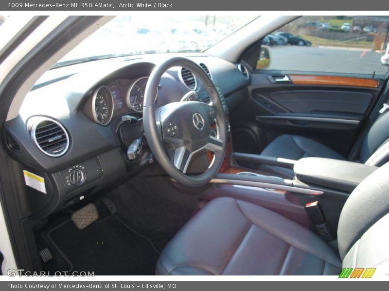 Arctic White / Black 2009 Mercedes-Benz ML 350 4Matic