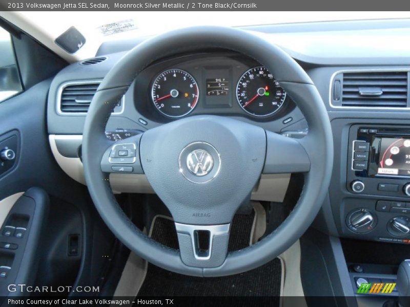 Moonrock Silver Metallic / 2 Tone Black/Cornsilk 2013 Volkswagen Jetta SEL Sedan