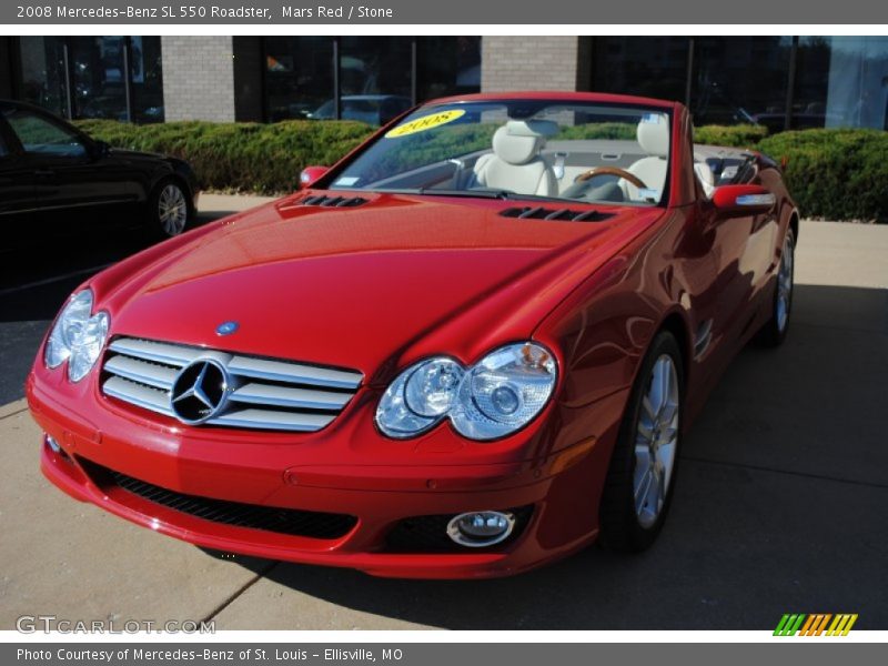 Mars Red / Stone 2008 Mercedes-Benz SL 550 Roadster