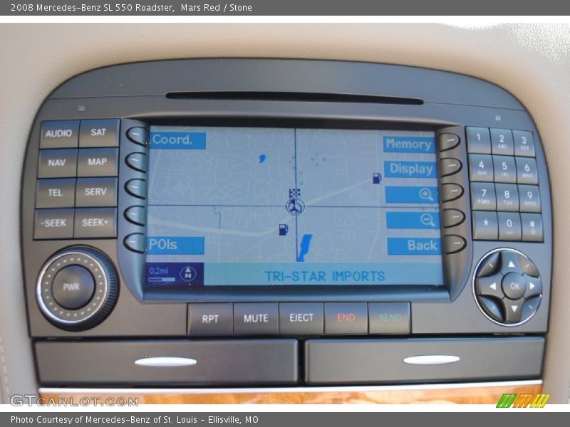 Navigation of 2008 SL 550 Roadster