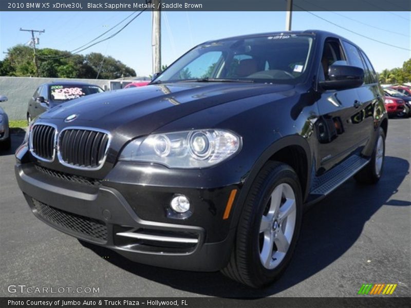 Black Sapphire Metallic / Saddle Brown 2010 BMW X5 xDrive30i
