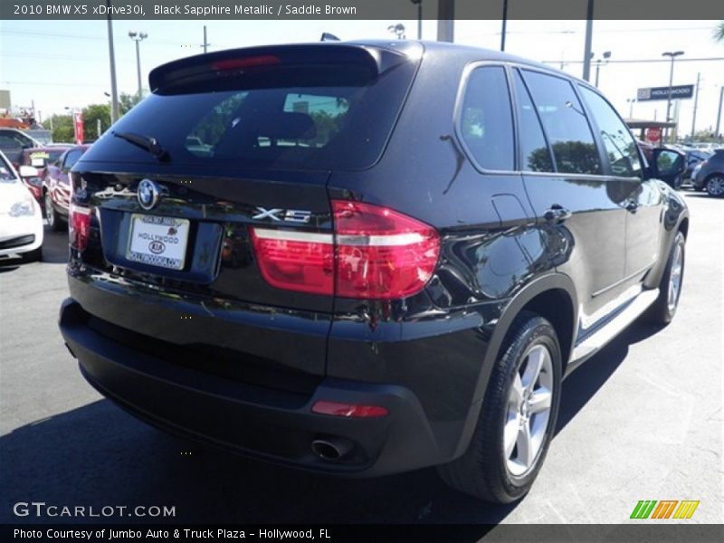 Black Sapphire Metallic / Saddle Brown 2010 BMW X5 xDrive30i