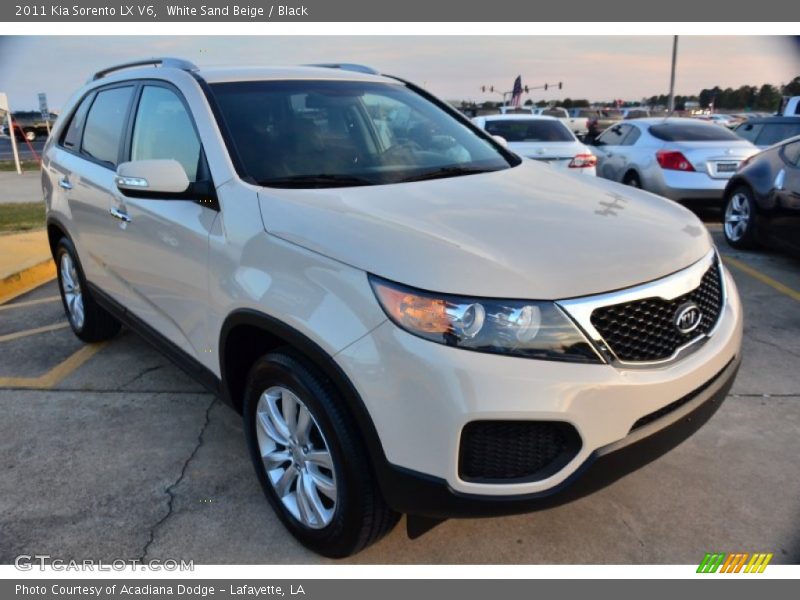 White Sand Beige / Black 2011 Kia Sorento LX V6