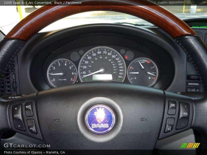 Black / Parchment 2005 Saab 9-3 Arc Convertible