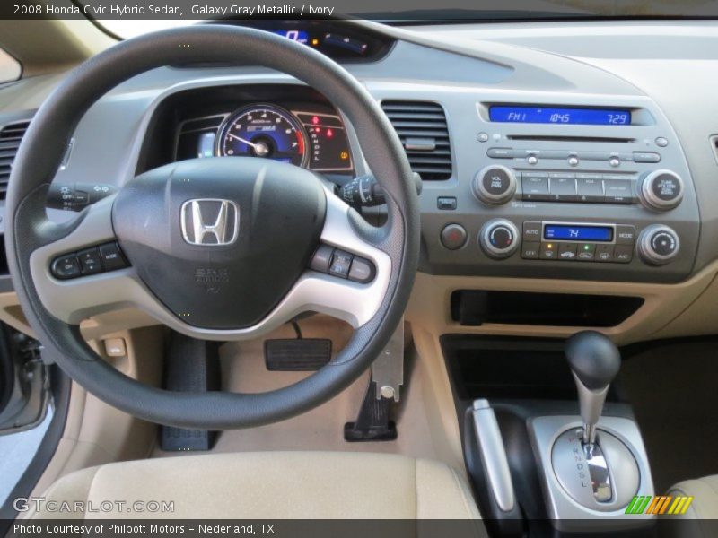 Galaxy Gray Metallic / Ivory 2008 Honda Civic Hybrid Sedan