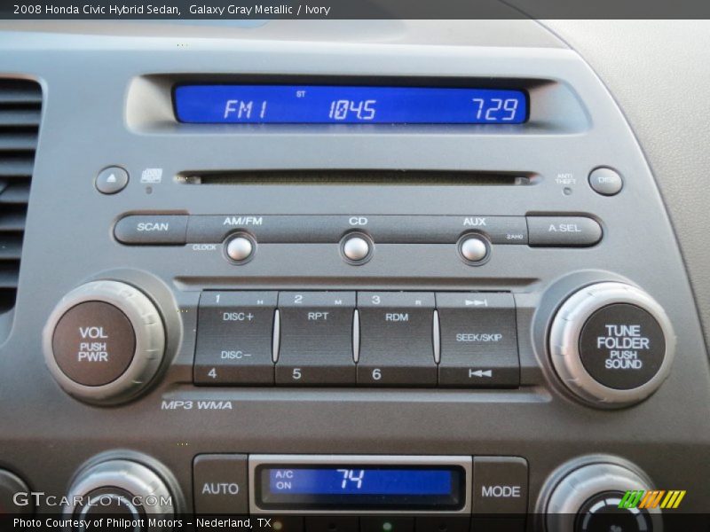 Galaxy Gray Metallic / Ivory 2008 Honda Civic Hybrid Sedan