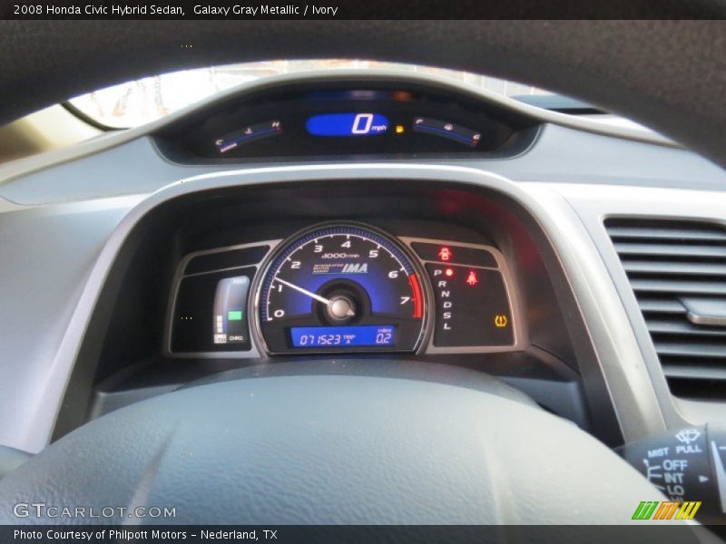 Galaxy Gray Metallic / Ivory 2008 Honda Civic Hybrid Sedan