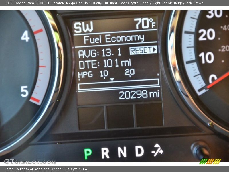 Brilliant Black Crystal Pearl / Light Pebble Beige/Bark Brown 2012 Dodge Ram 3500 HD Laramie Mega Cab 4x4 Dually