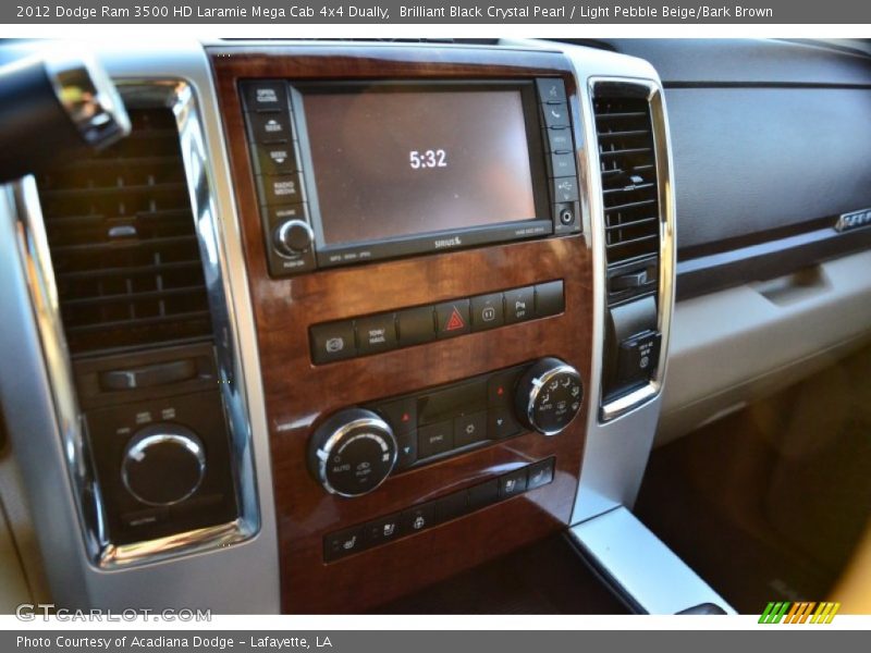 Brilliant Black Crystal Pearl / Light Pebble Beige/Bark Brown 2012 Dodge Ram 3500 HD Laramie Mega Cab 4x4 Dually