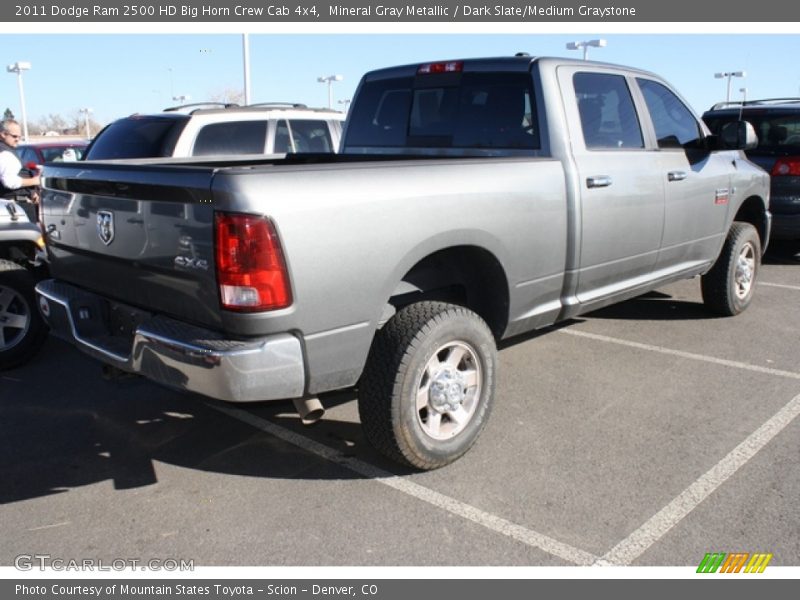Mineral Gray Metallic / Dark Slate/Medium Graystone 2011 Dodge Ram 2500 HD Big Horn Crew Cab 4x4