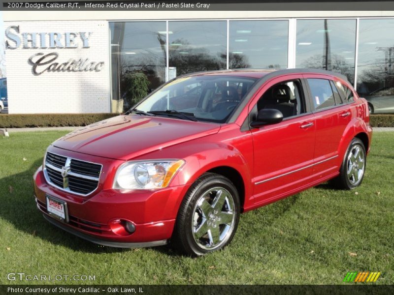 Inferno Red Crystal Pearl / Pastel Slate Gray 2007 Dodge Caliber R/T