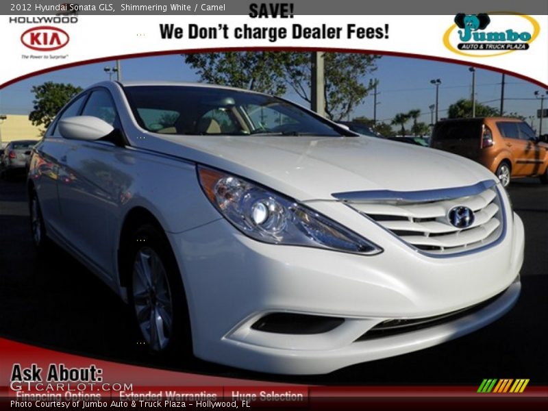 Shimmering White / Camel 2012 Hyundai Sonata GLS