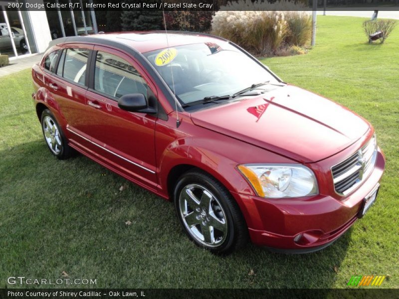 Inferno Red Crystal Pearl / Pastel Slate Gray 2007 Dodge Caliber R/T