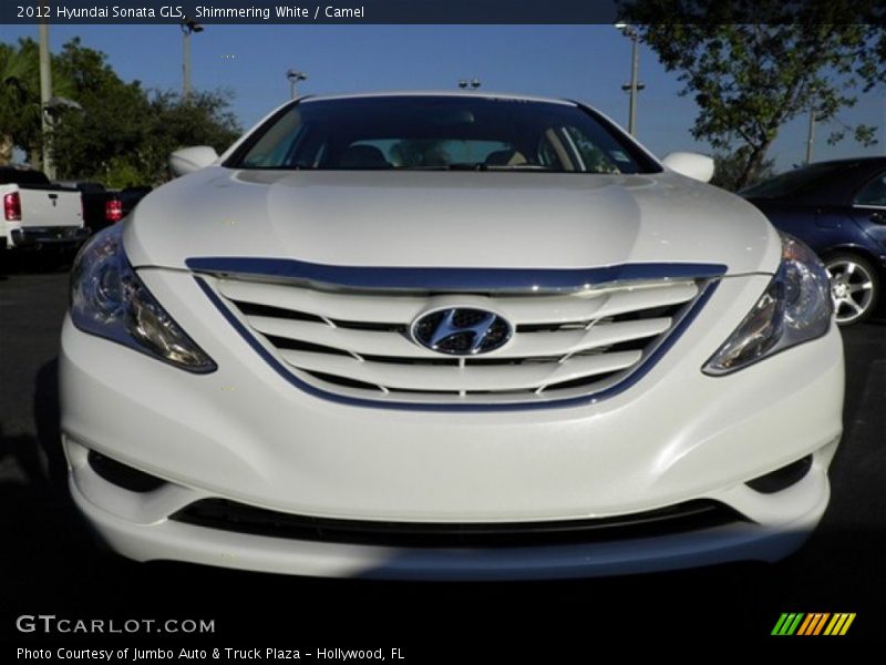 Shimmering White / Camel 2012 Hyundai Sonata GLS