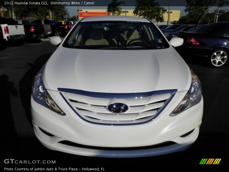 Shimmering White / Camel 2012 Hyundai Sonata GLS