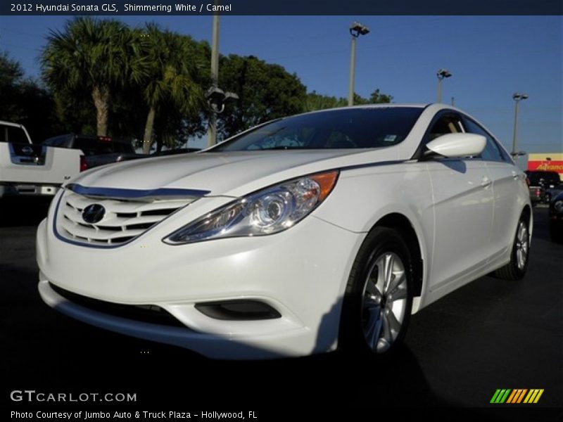 Shimmering White / Camel 2012 Hyundai Sonata GLS