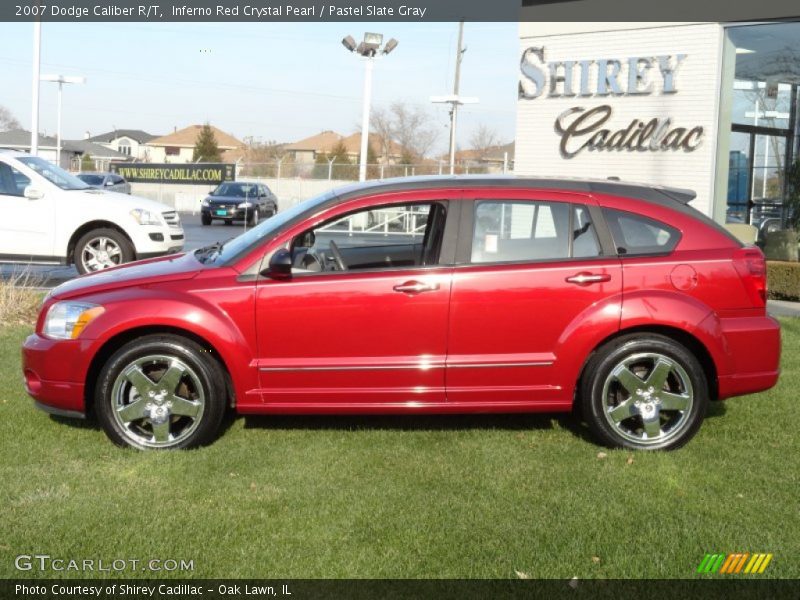 Inferno Red Crystal Pearl / Pastel Slate Gray 2007 Dodge Caliber R/T