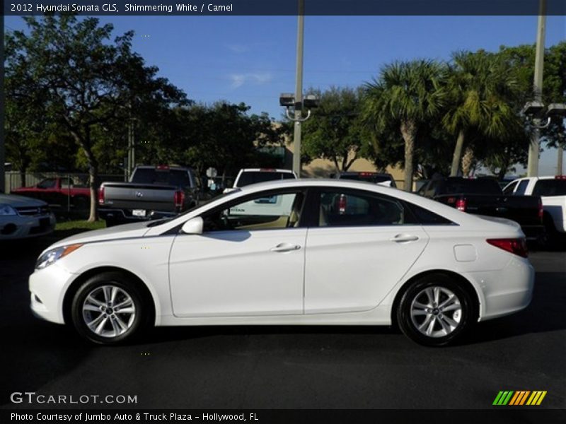 Shimmering White / Camel 2012 Hyundai Sonata GLS