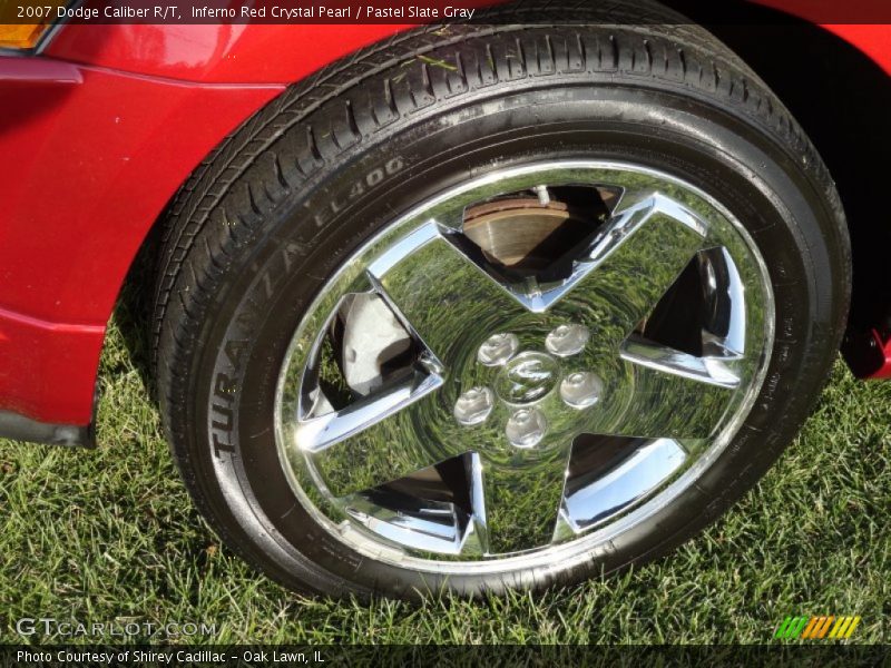 Inferno Red Crystal Pearl / Pastel Slate Gray 2007 Dodge Caliber R/T