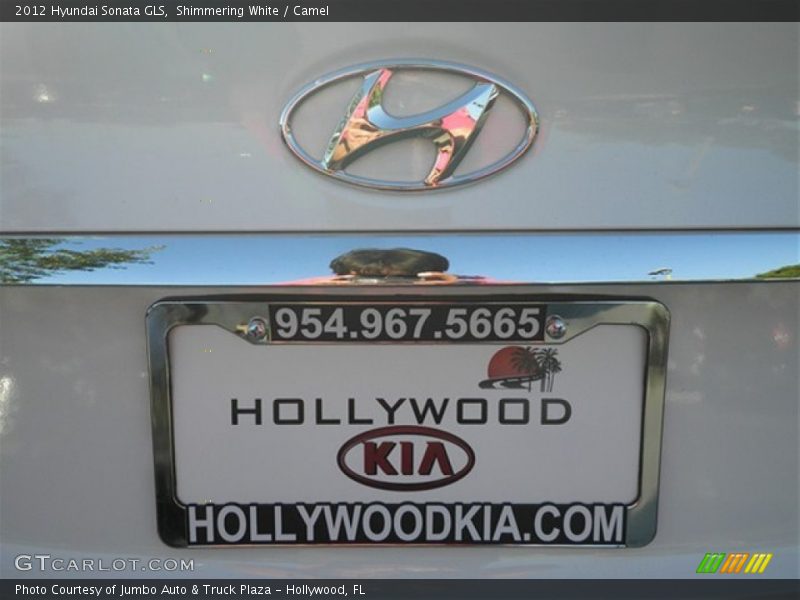 Shimmering White / Camel 2012 Hyundai Sonata GLS