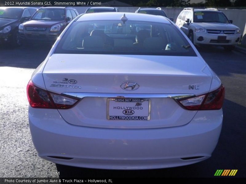 Shimmering White / Camel 2012 Hyundai Sonata GLS