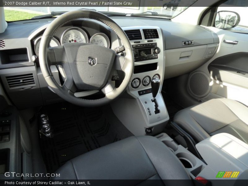 Inferno Red Crystal Pearl / Pastel Slate Gray 2007 Dodge Caliber R/T