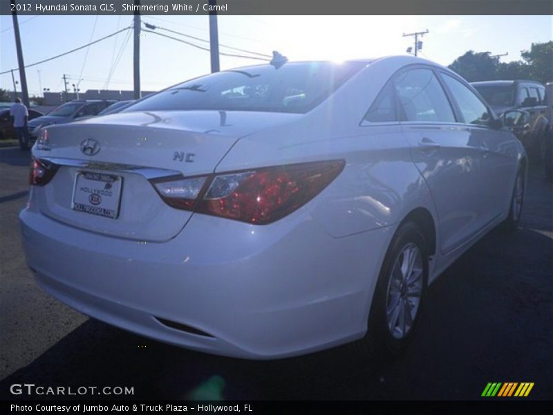 Shimmering White / Camel 2012 Hyundai Sonata GLS