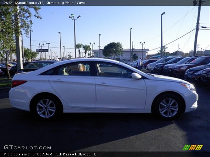 Shimmering White / Camel 2012 Hyundai Sonata GLS