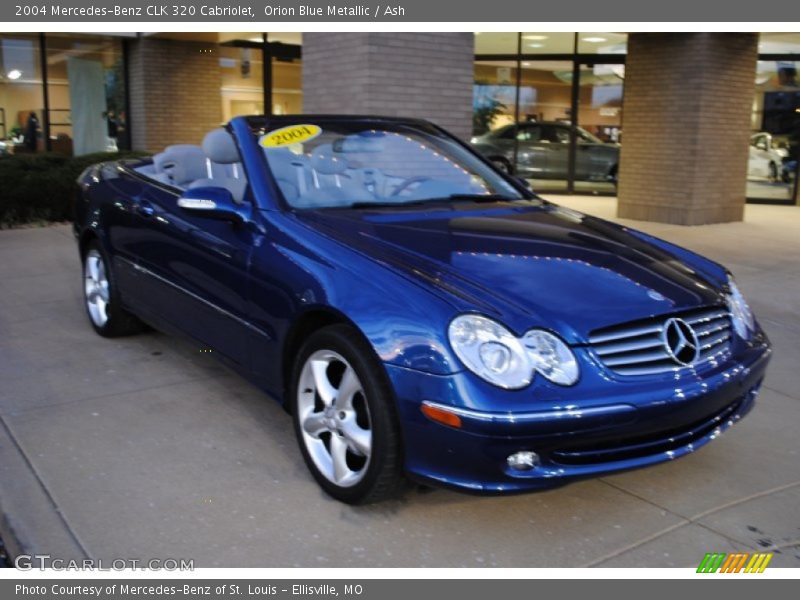 Orion Blue Metallic / Ash 2004 Mercedes-Benz CLK 320 Cabriolet