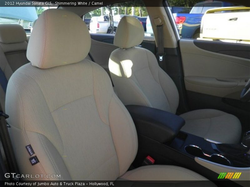 Shimmering White / Camel 2012 Hyundai Sonata GLS