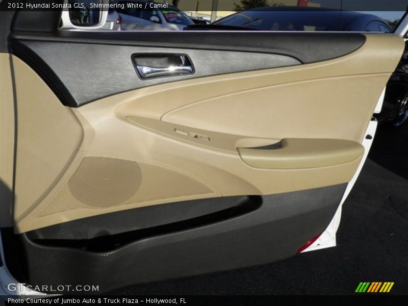 Shimmering White / Camel 2012 Hyundai Sonata GLS