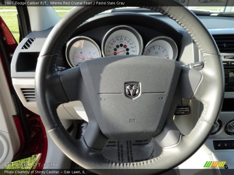 Inferno Red Crystal Pearl / Pastel Slate Gray 2007 Dodge Caliber R/T