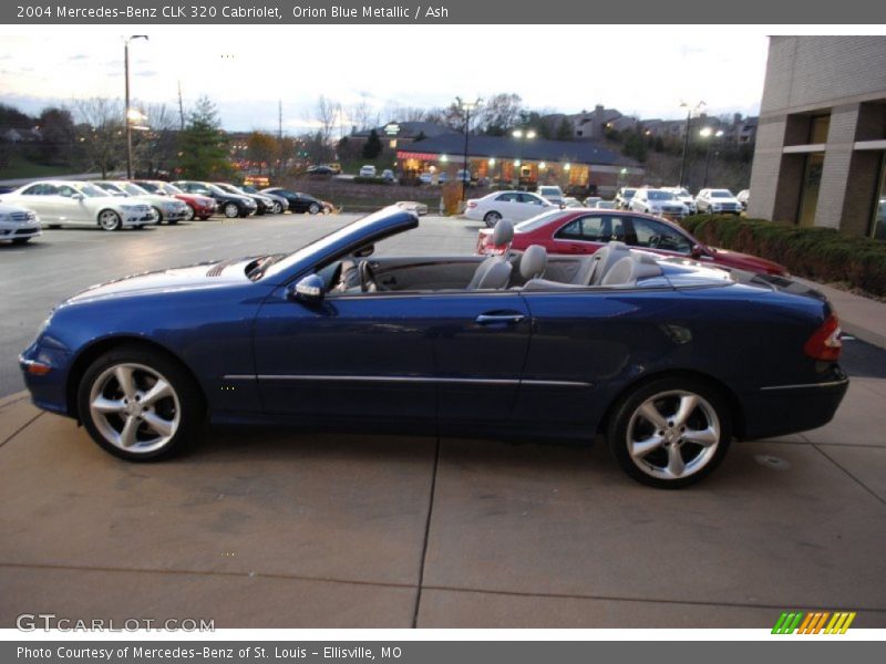 Orion Blue Metallic / Ash 2004 Mercedes-Benz CLK 320 Cabriolet