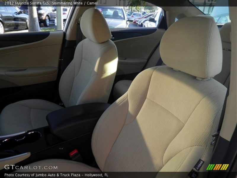 Shimmering White / Camel 2012 Hyundai Sonata GLS