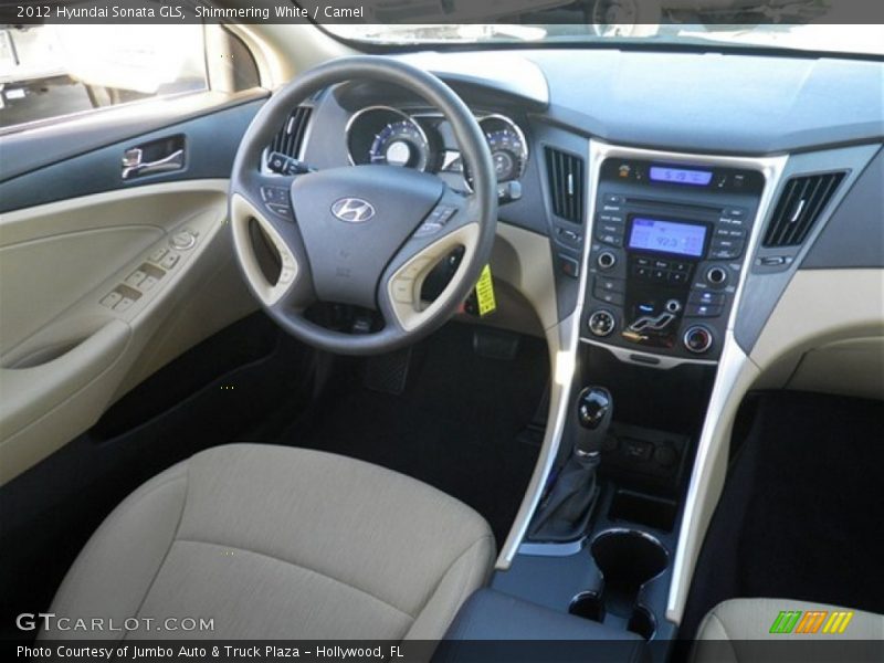 Shimmering White / Camel 2012 Hyundai Sonata GLS