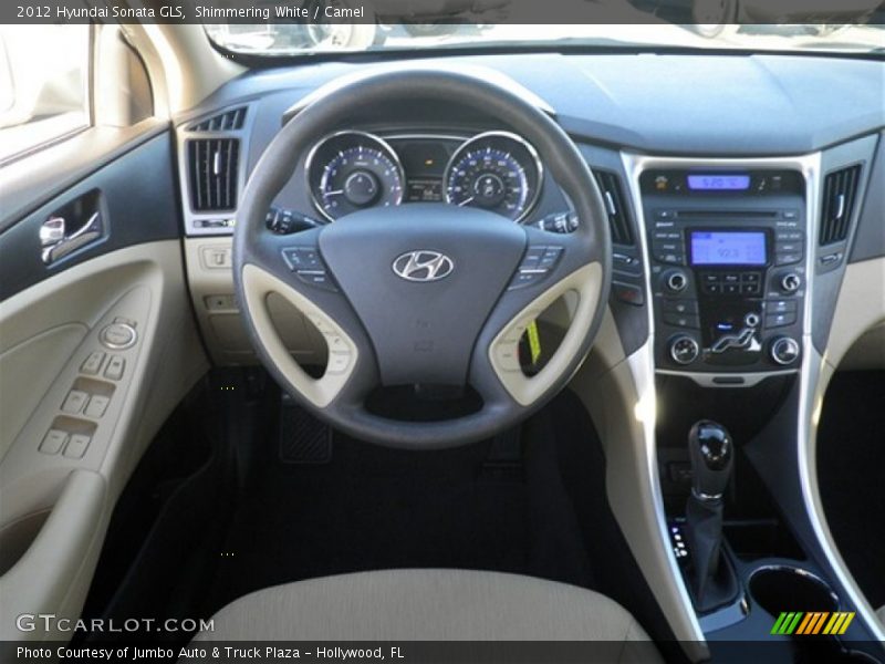 Shimmering White / Camel 2012 Hyundai Sonata GLS