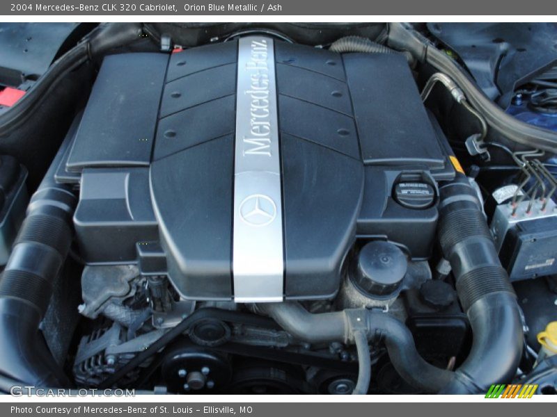 Orion Blue Metallic / Ash 2004 Mercedes-Benz CLK 320 Cabriolet