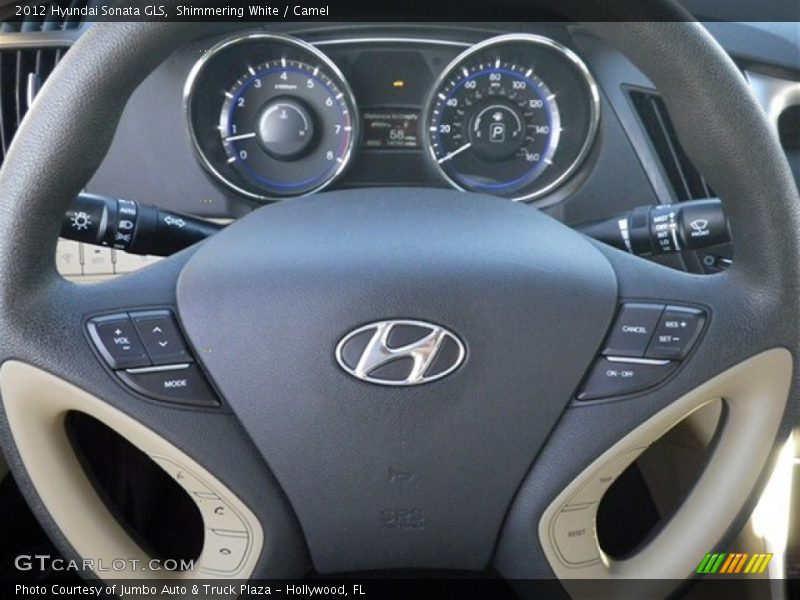 Shimmering White / Camel 2012 Hyundai Sonata GLS