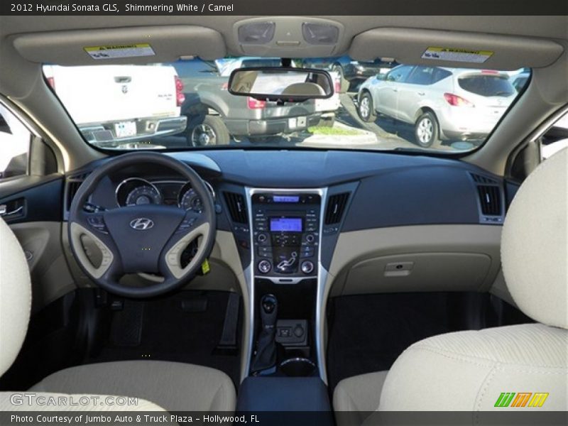 Shimmering White / Camel 2012 Hyundai Sonata GLS