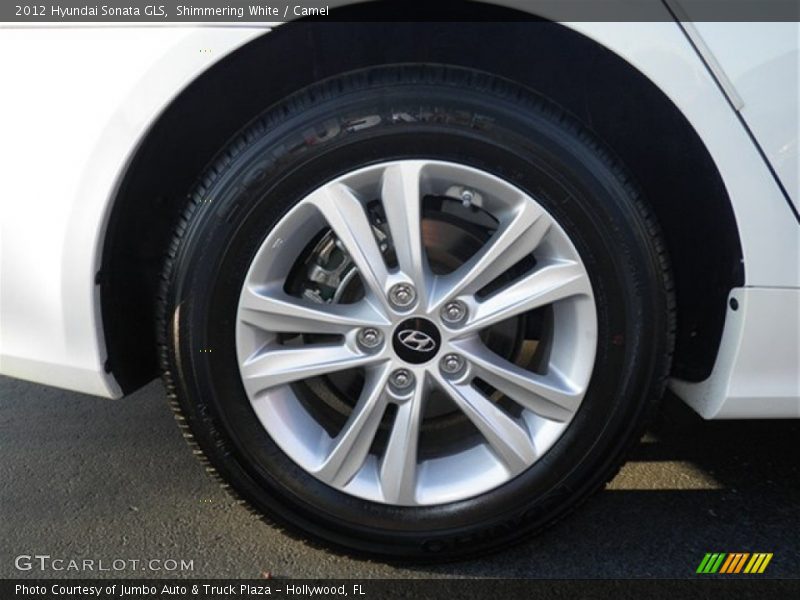 Shimmering White / Camel 2012 Hyundai Sonata GLS