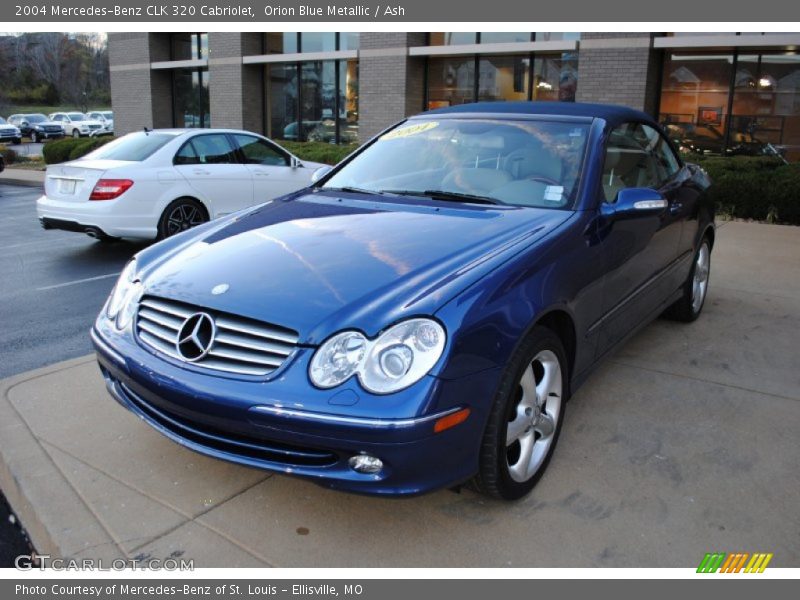 Orion Blue Metallic / Ash 2004 Mercedes-Benz CLK 320 Cabriolet