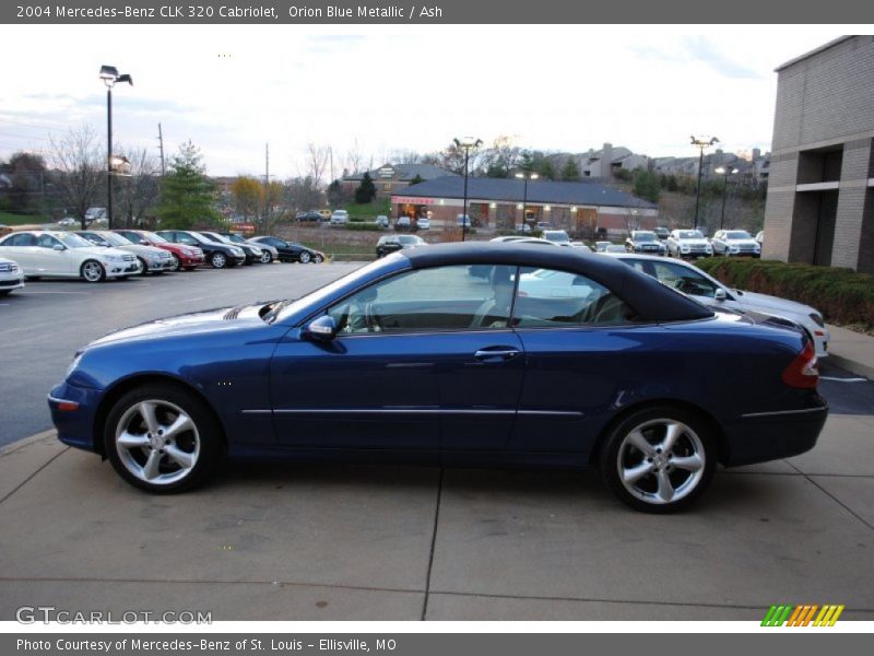 Orion Blue Metallic / Ash 2004 Mercedes-Benz CLK 320 Cabriolet