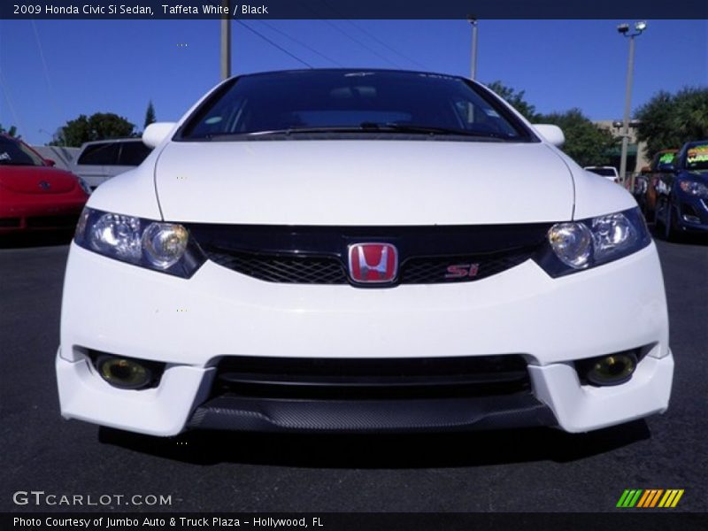 Taffeta White / Black 2009 Honda Civic Si Sedan