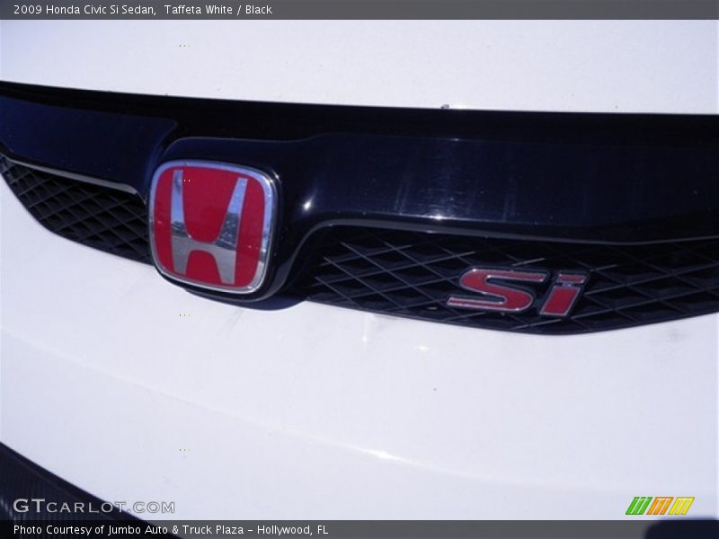 Taffeta White / Black 2009 Honda Civic Si Sedan