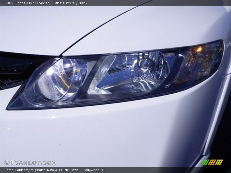 Taffeta White / Black 2009 Honda Civic Si Sedan