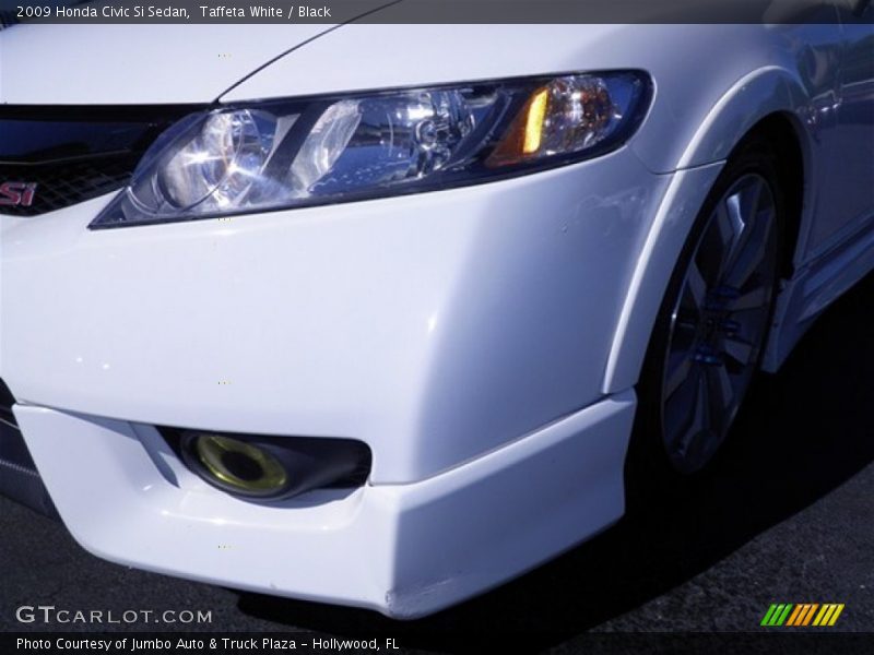 Taffeta White / Black 2009 Honda Civic Si Sedan