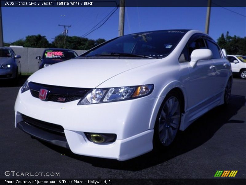 Taffeta White / Black 2009 Honda Civic Si Sedan