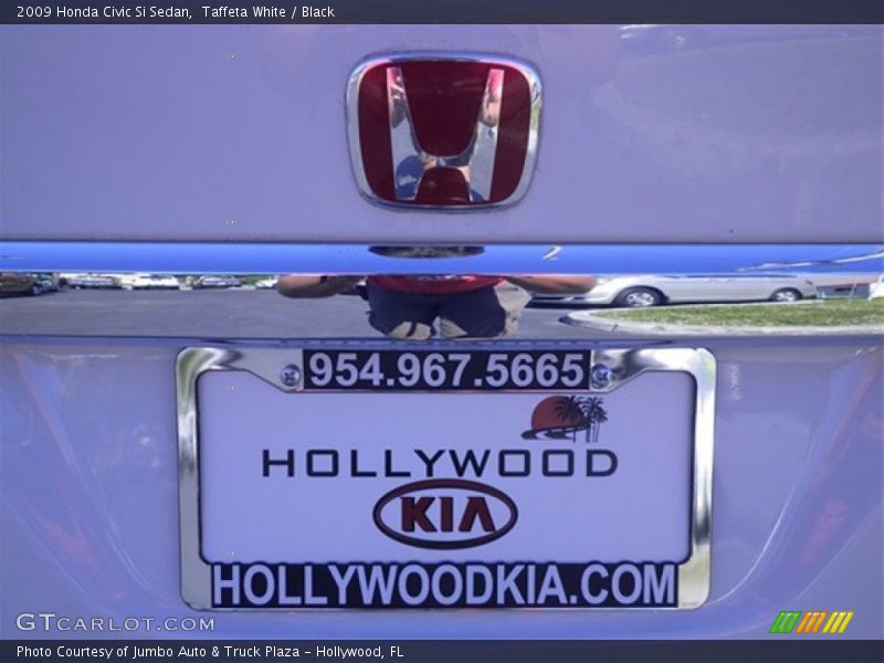 Taffeta White / Black 2009 Honda Civic Si Sedan