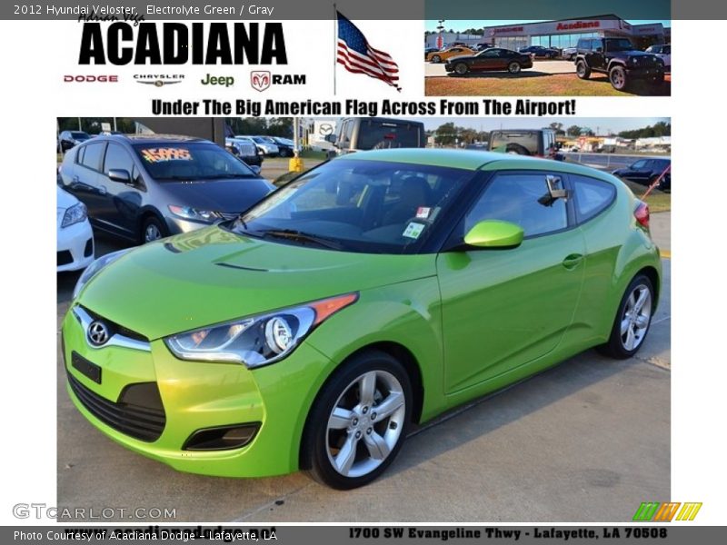 Electrolyte Green / Gray 2012 Hyundai Veloster