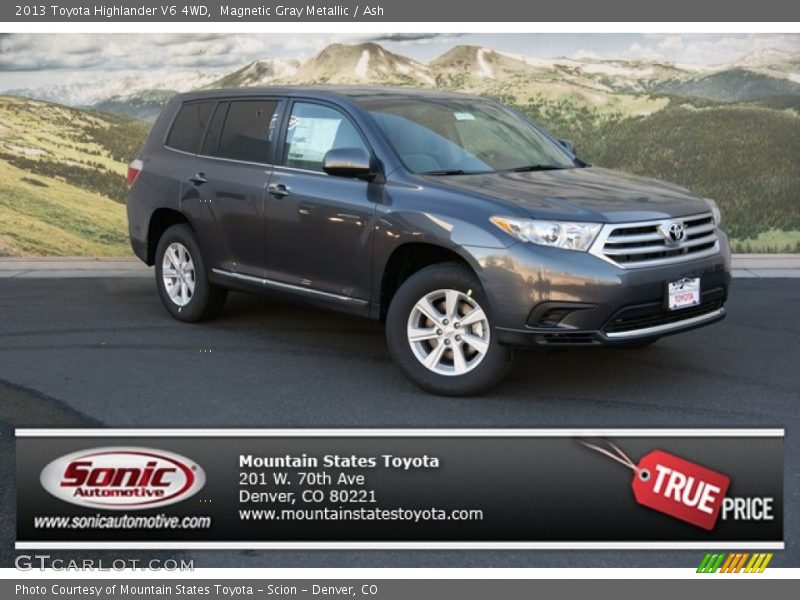Magnetic Gray Metallic / Ash 2013 Toyota Highlander V6 4WD